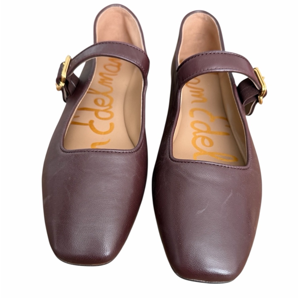 Sam Edelman Michaela Mary Jane Flat with Gold Buckle - Picture 3 of 6